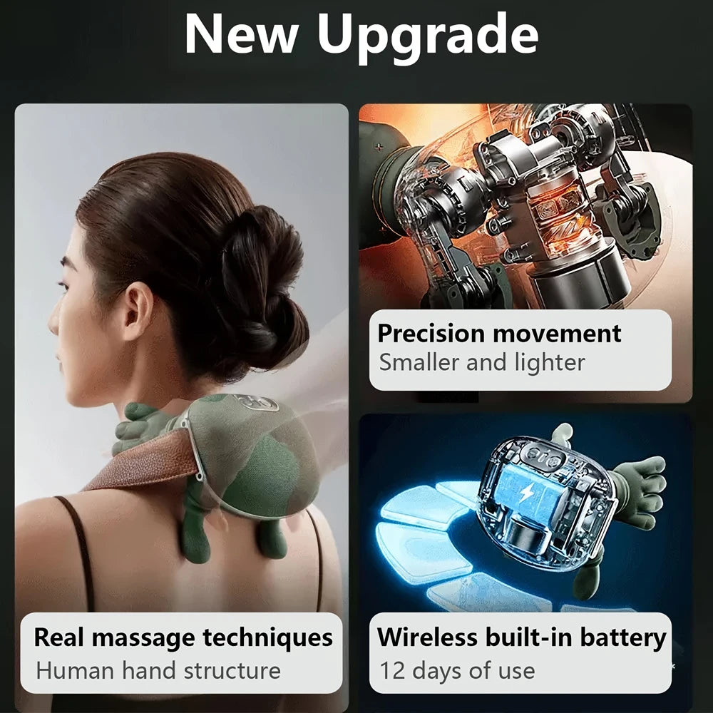 4D Bionic Trapezius & Neck Massager with Heat